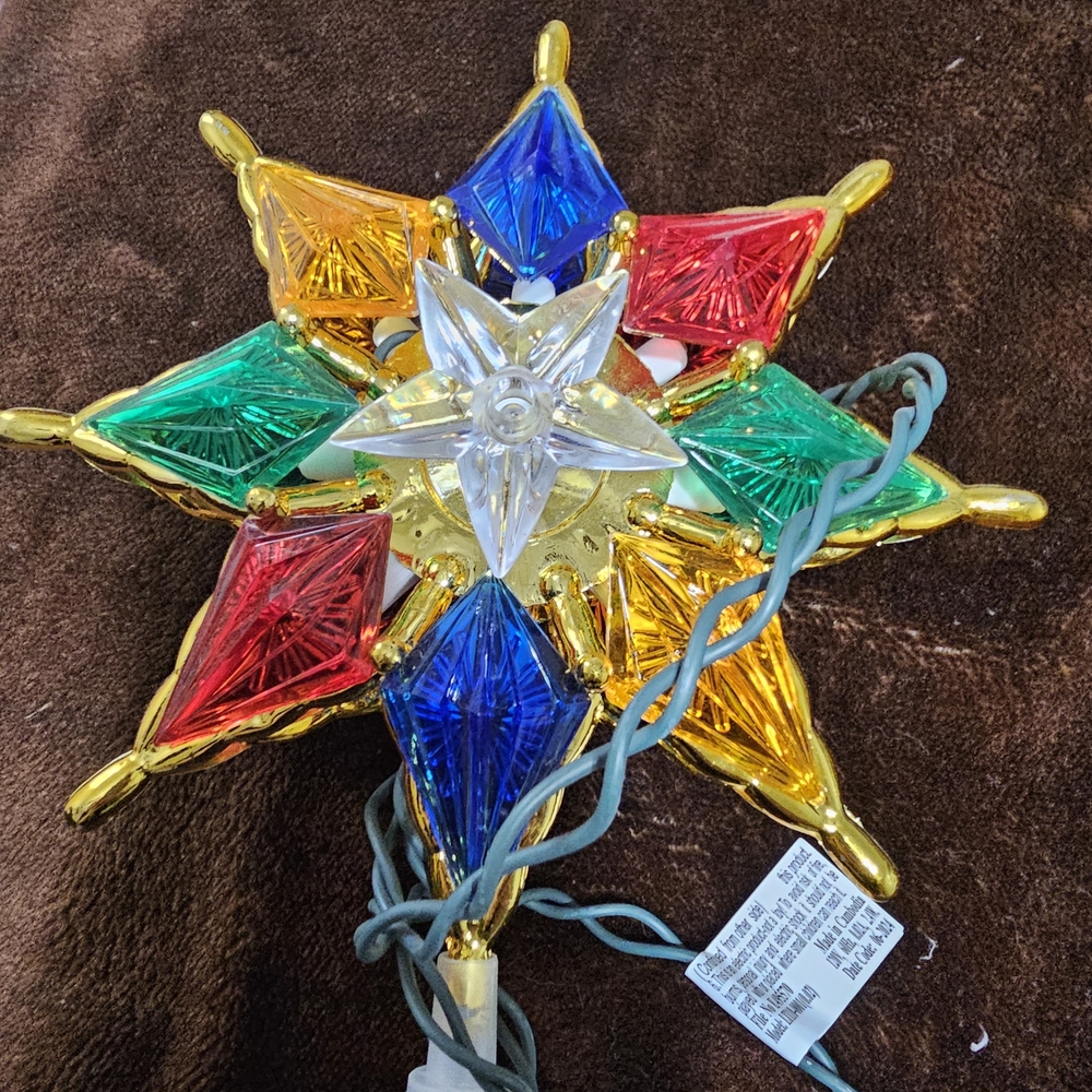Multicolor Star Tree Topper - Picture 3 of 4